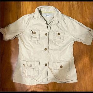 Merona Cargo Style Button Up Shirt Small